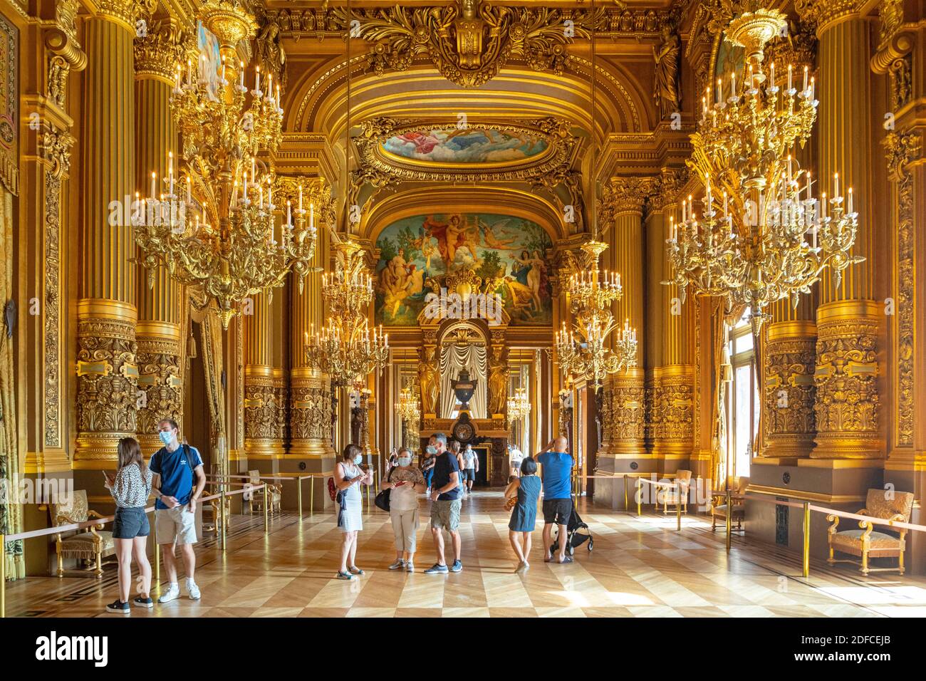 Francia, Parigi, l'Opera Garnier, Giornate del Patrimonio, il Grand Foyer Foto Stock
