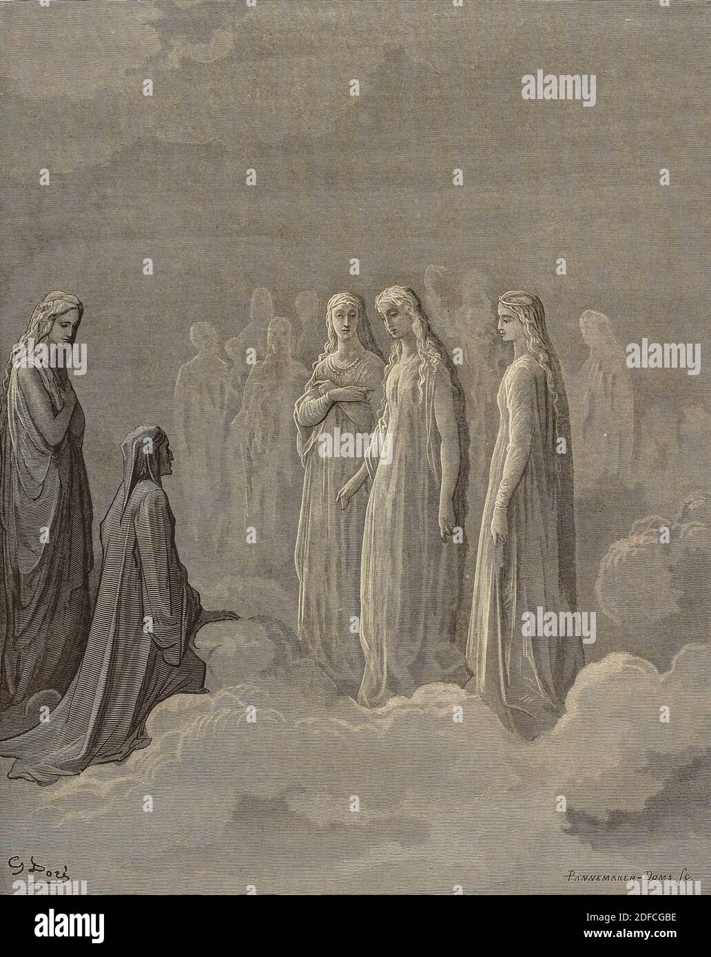 Dante - Divina Commedia - Paradise - canto III - difettoso spiriti Foto Stock