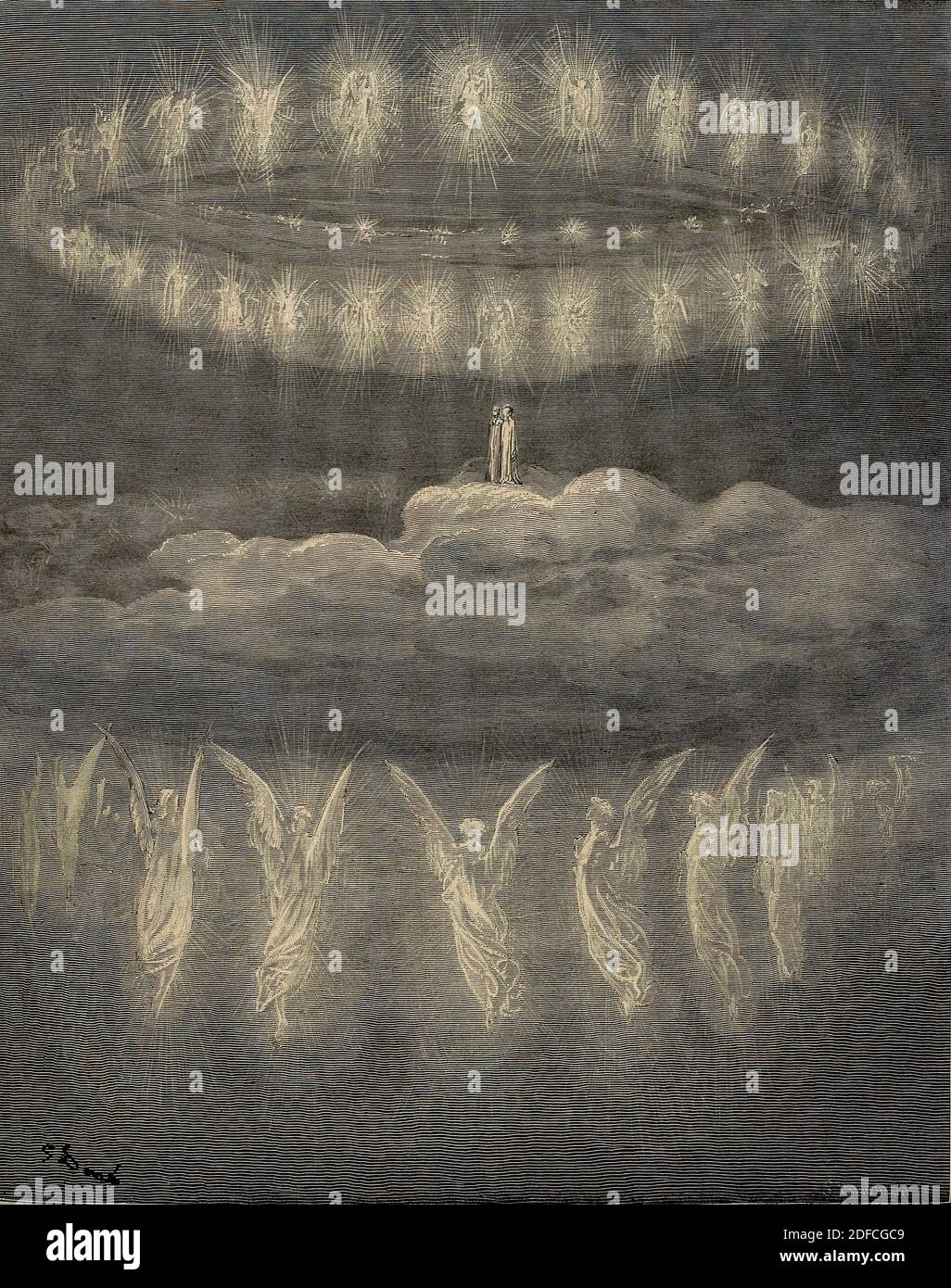 Dante - Divina Commedia - Paradiso - canto XII - La seconda corona Foto Stock