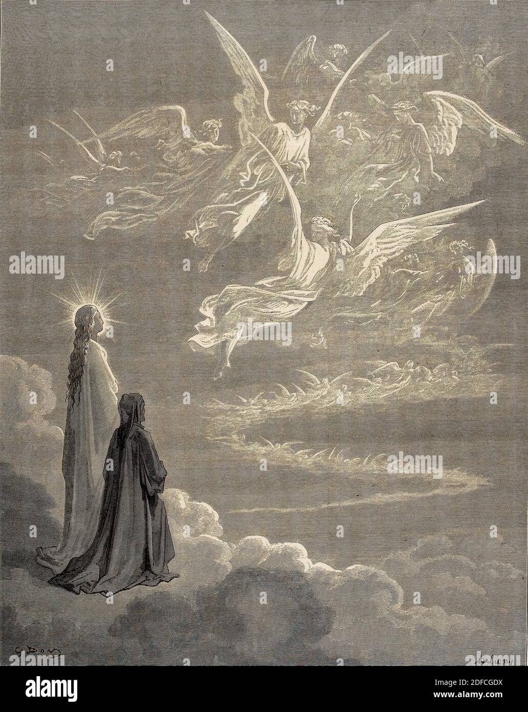 Dante - Divina Commedia - Paradiso - canto XVIII - Il beato Foto Stock