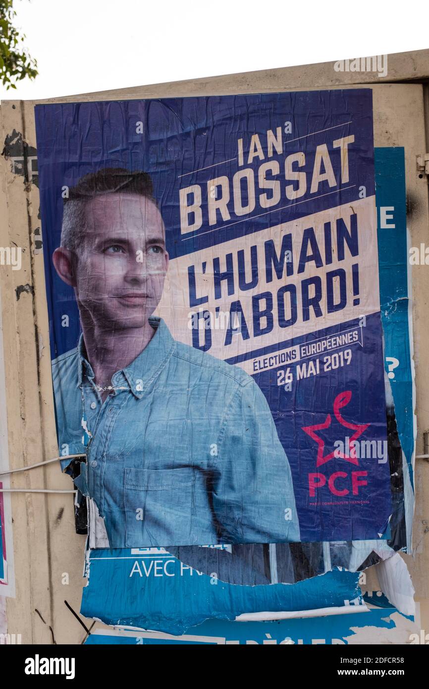 Poster delle elezioni francesi, voti europei 2019 Foto Stock