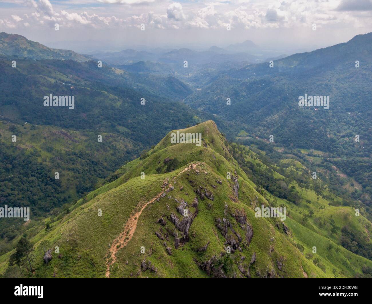 Vista aerea da Mini Adams Peak, Ella, Sri Lanka Foto Stock