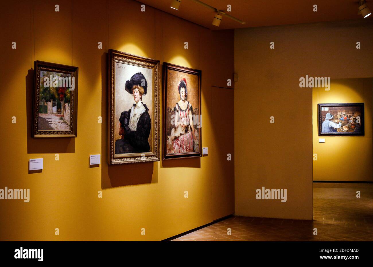 Italia Marche Macerata - Museo Civico di Palazzo Buonaccorsi - Spazi espositivi nella sezione arte moderna Foto Stock
