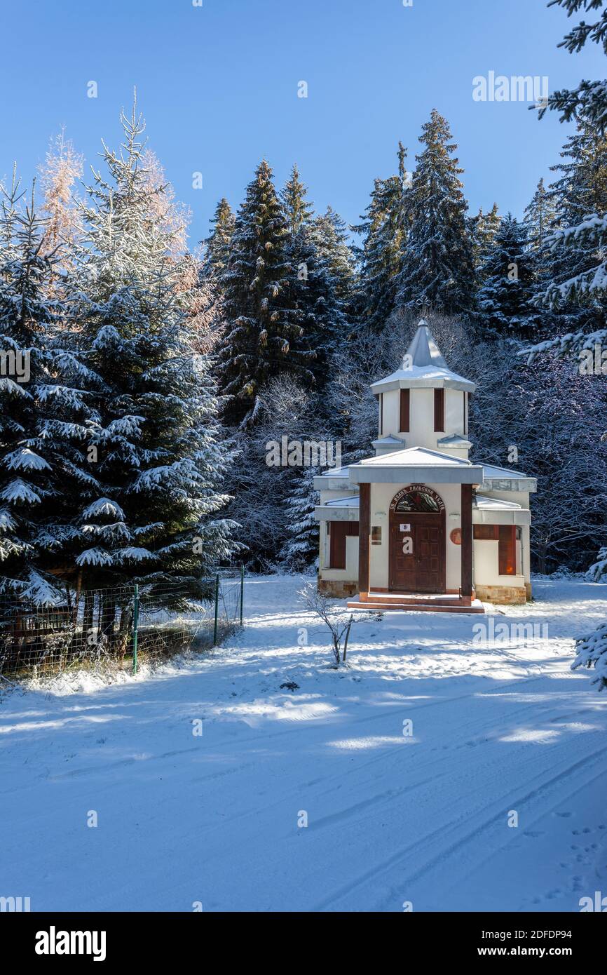 Carska Bistrica o Tsarska Bistritsa, o Royal Bistritsa, odl Palazzo reale vicino Borovets resort, montagna Rila Foto Stock