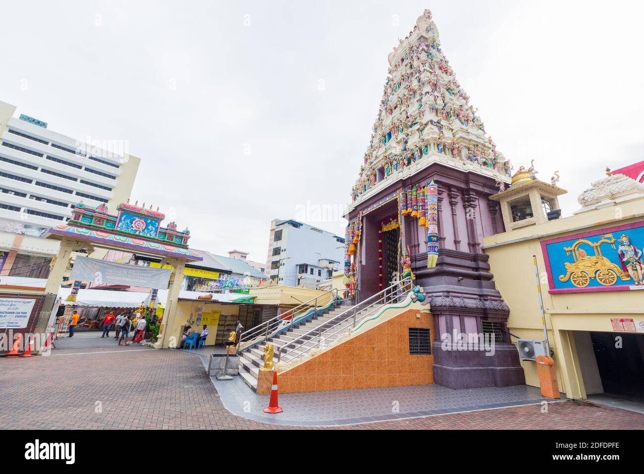 Il tempio indù Arulmigu Rajamariamman Devasthan a Johor Bahru, Malesia Foto Stock