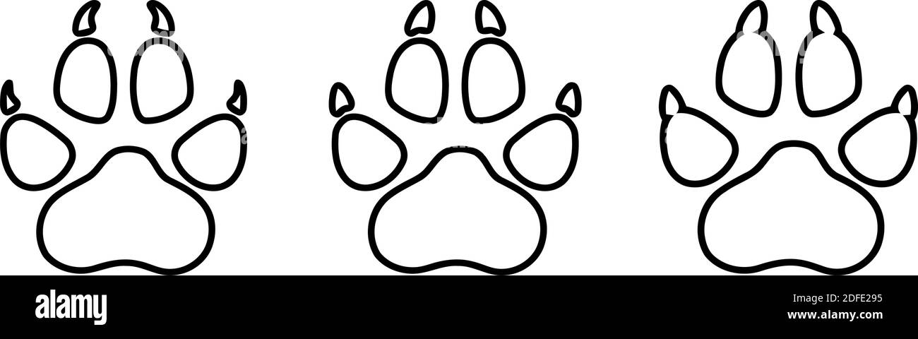Paw, cani, lupo, animali, collezione, logo Illustrazione Vettoriale