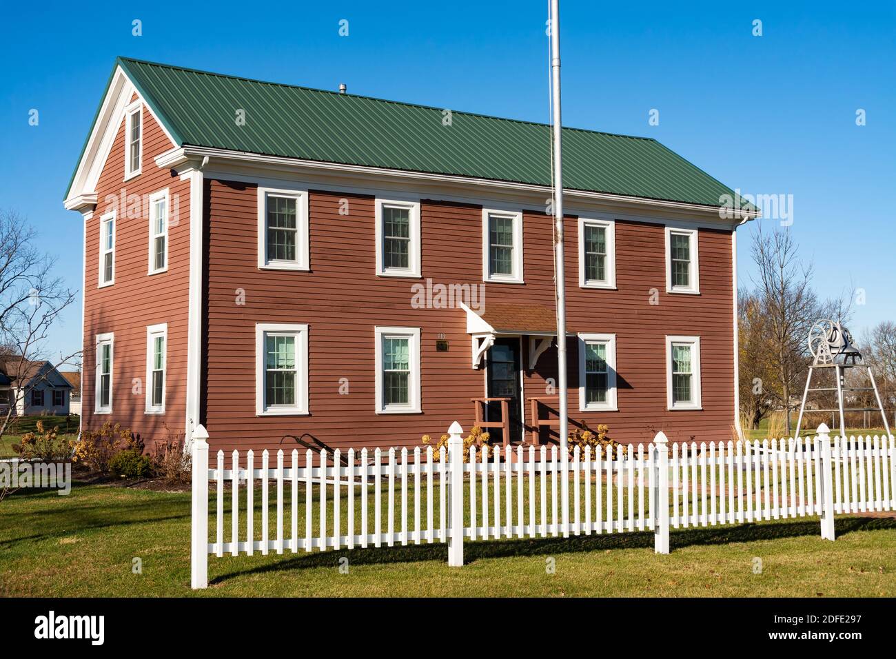 Andover, Illinois / Stati Uniti - 1 dicembre 2020: La casa di August Rehnstrom costruito nel 1861 e ora l'Andover Historical Museum. Foto Stock