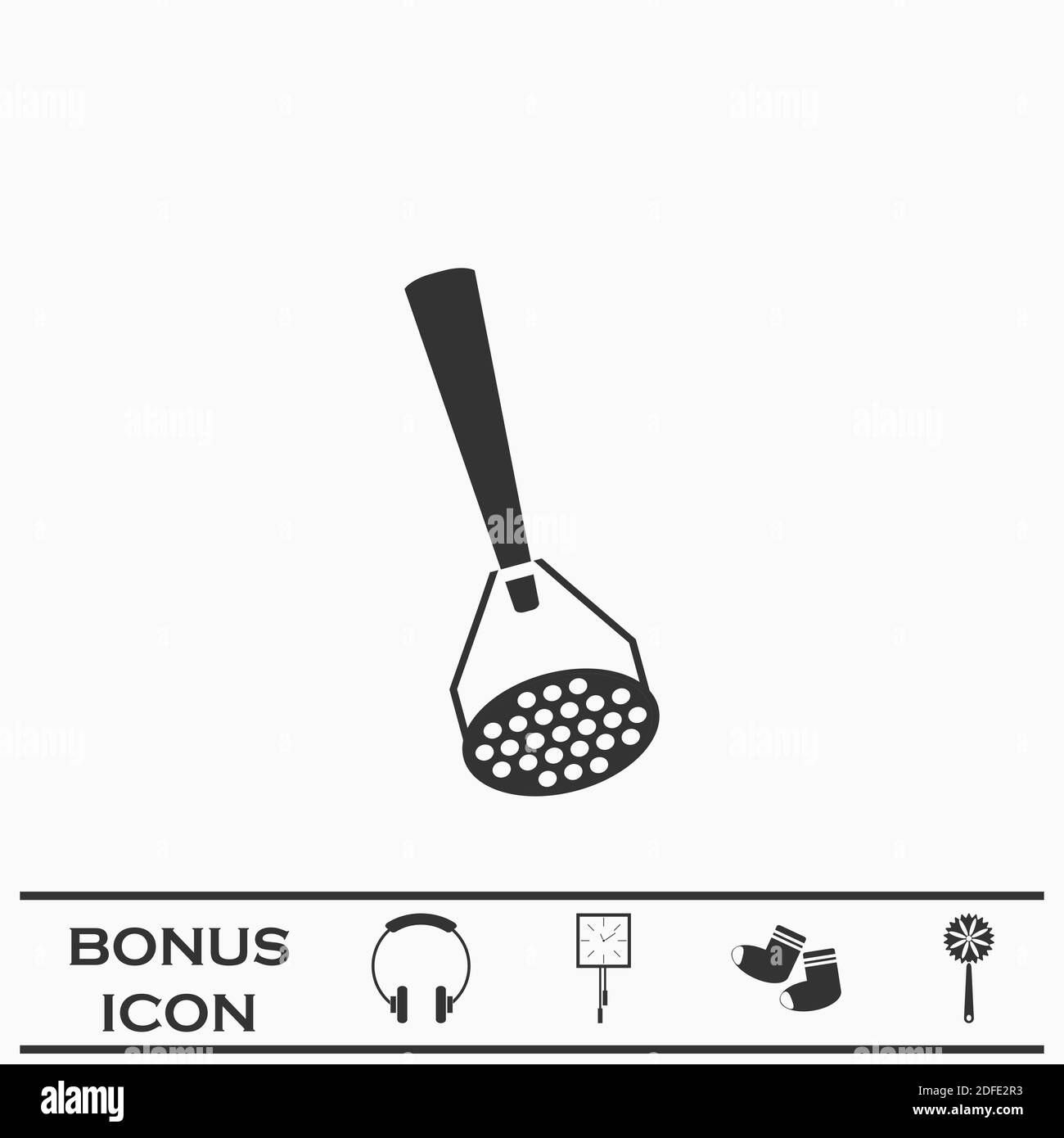 Icona rasher piatta. Pittogramma nero su sfondo bianco. Simbolo dell'illustrazione vettoriale e pulsante bonus Illustrazione Vettoriale