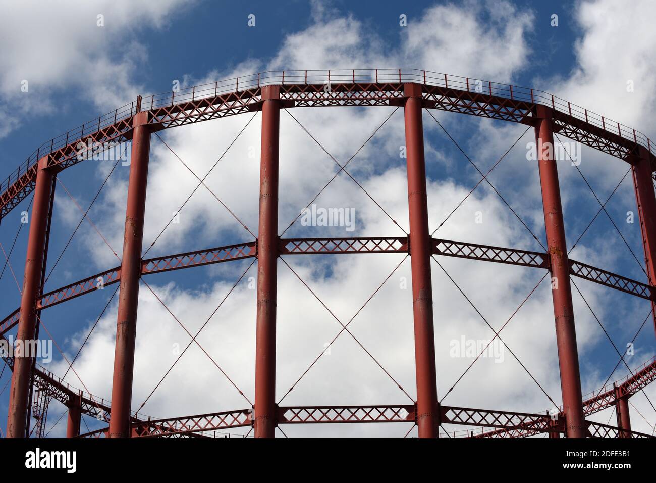 Gasometri presso Windsor Street gas Works a Nechells, Birmingham Foto Stock