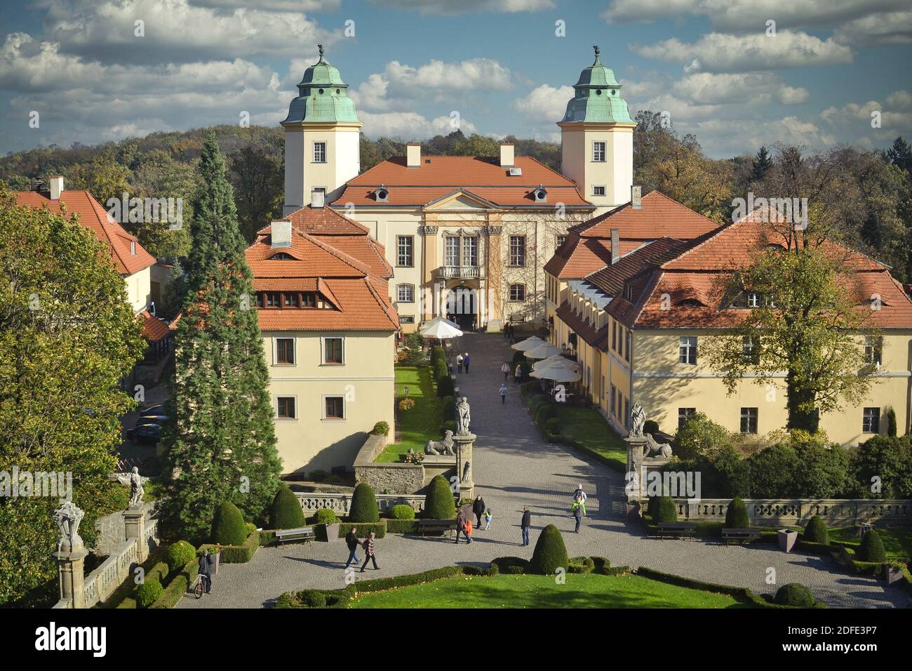 Il Castello di Ksiaz è uno dei più grandi castelli della Polonia e dell'Europa. Foto Stock