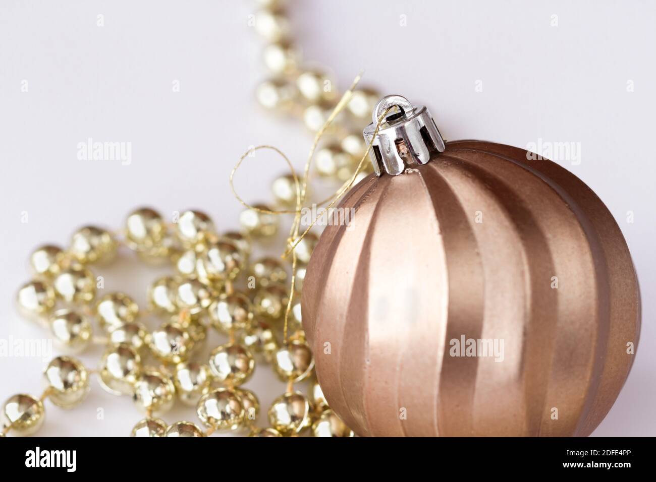 Closeup decorazione bauble Natale Foto Stock