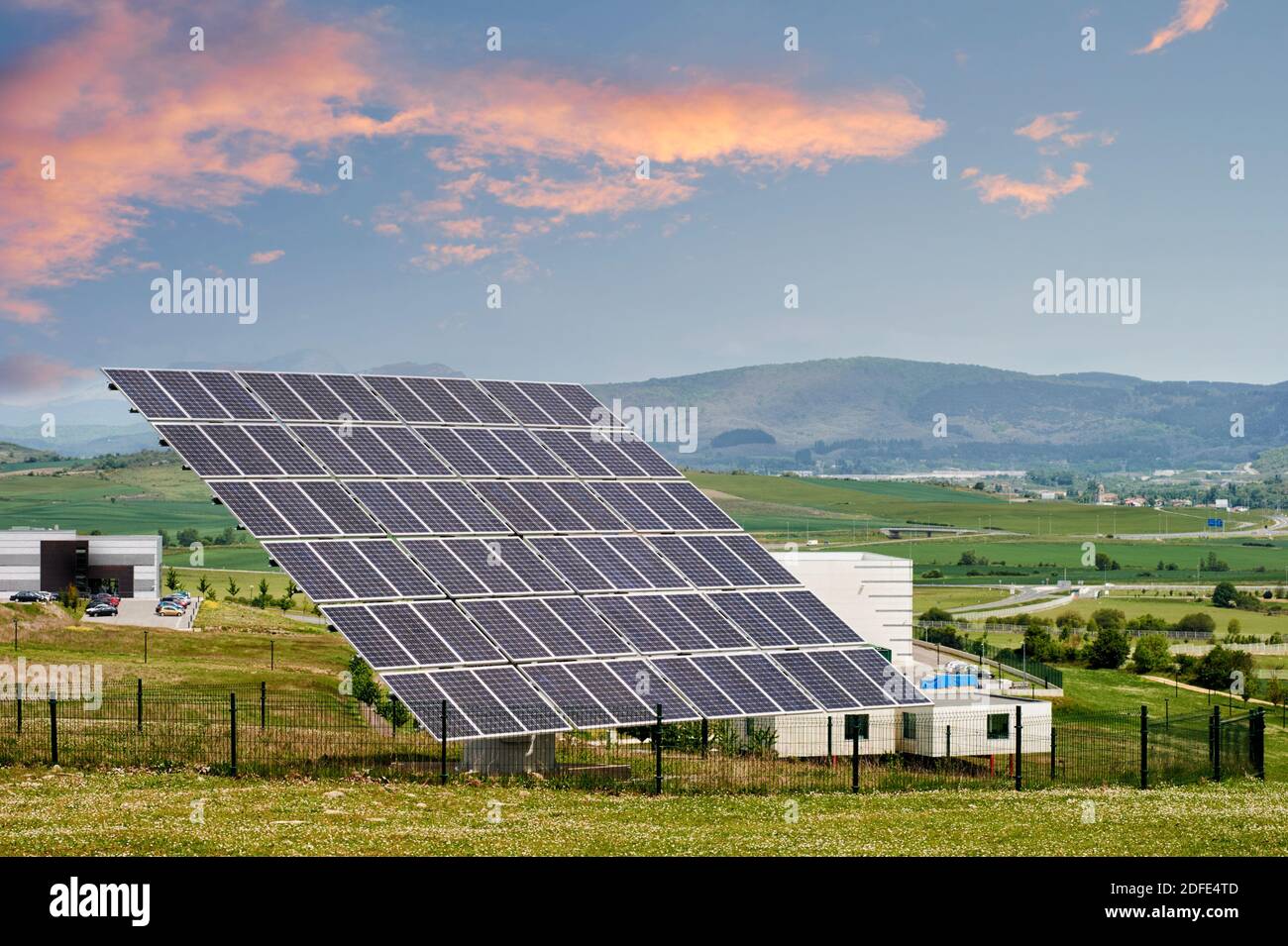 Le celle solari a Alava Technology Park Miñano, Paesi Baschi Foto Stock