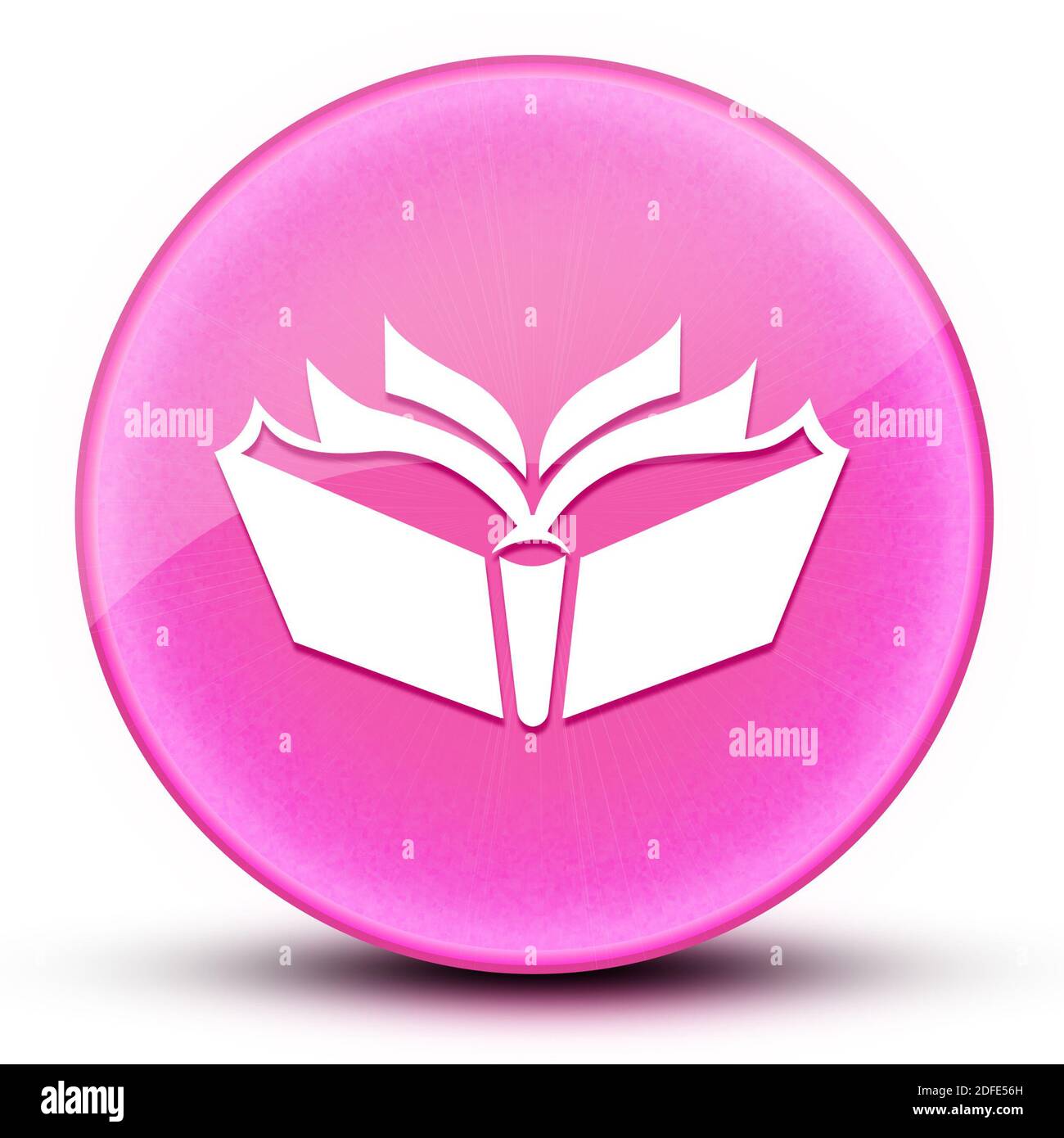 Traslazione oculare lucido elegante pulsante rotondo rosa illustrazione astratta Foto Stock