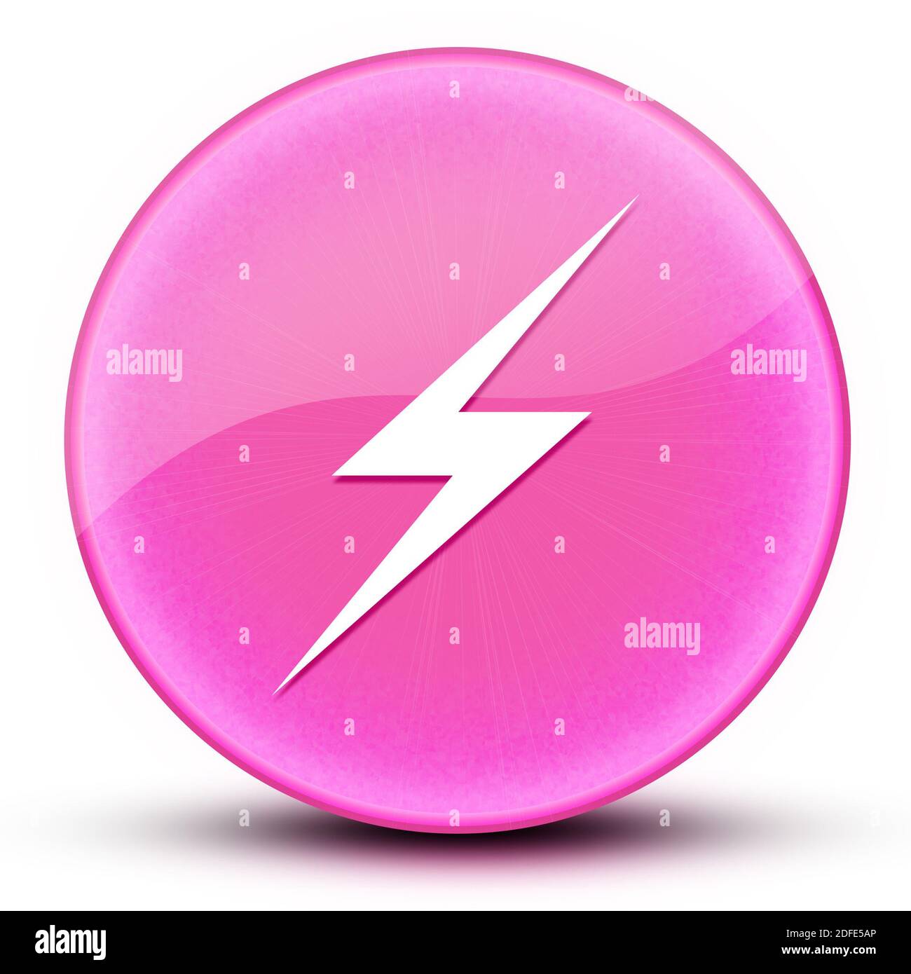 Lightning eyeball lucido elegante pulsante rotondo rosa illustrazione astratta Foto Stock