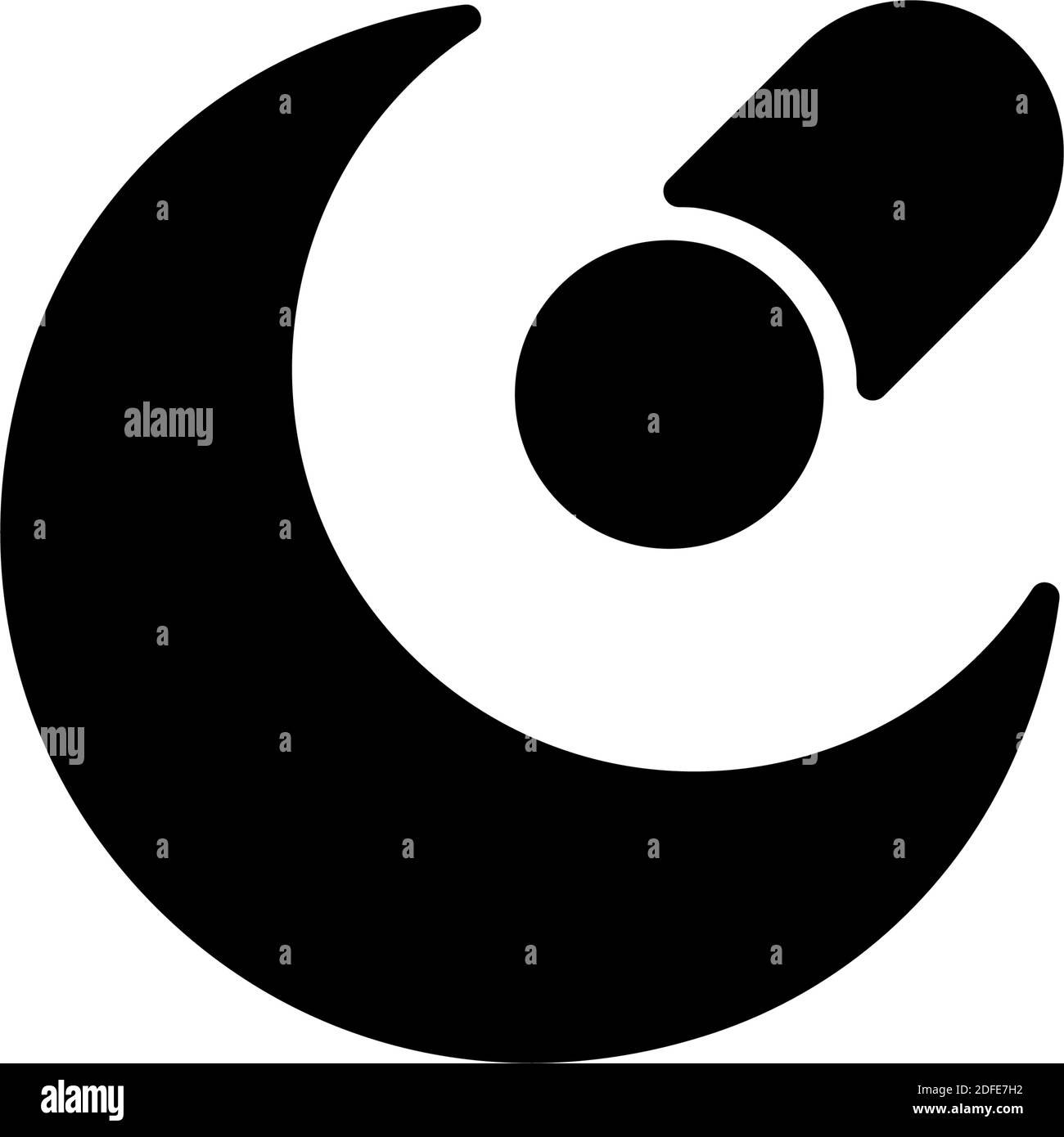 Icona glifo nero dell'app in modalità notturna Illustrazione Vettoriale