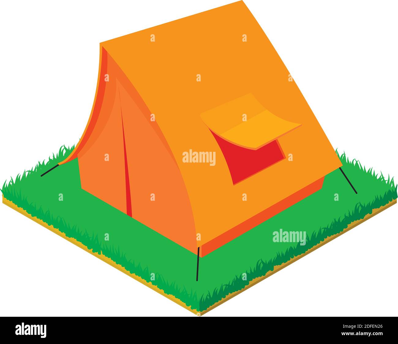 Icona tenda campeggio. Illustrazione isometrica dell'icona vettore tenda campeggio per il web Illustrazione Vettoriale