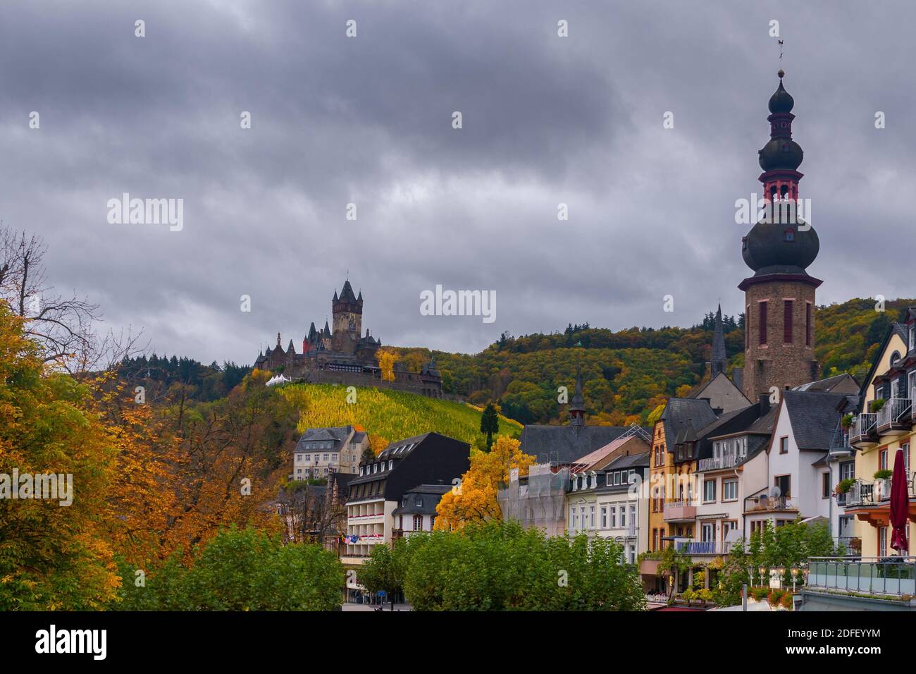 Bellissimo castello Cochem Mosel in Germania Foto Stock