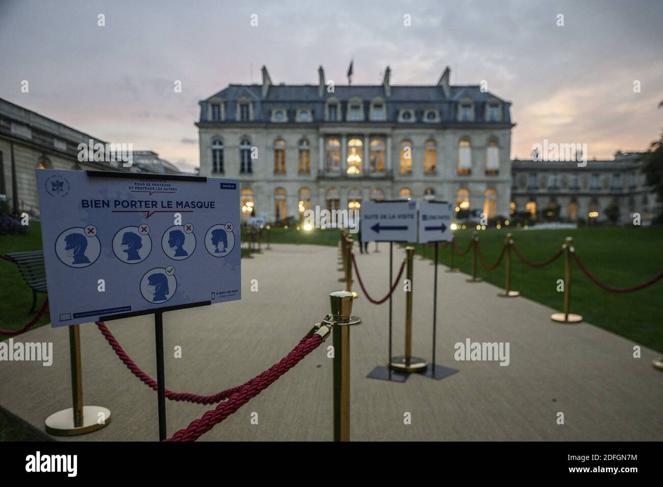 Giardino del Palazzo elysee durante le Giornate europee del Patrimonio ( Journées Europeennes du Patrimoine ) al Palazzo Elysee a Parigi, il 19 settembre 2020. Foto di Eliot Blondt/ABACAPRESS.COM Foto Stock