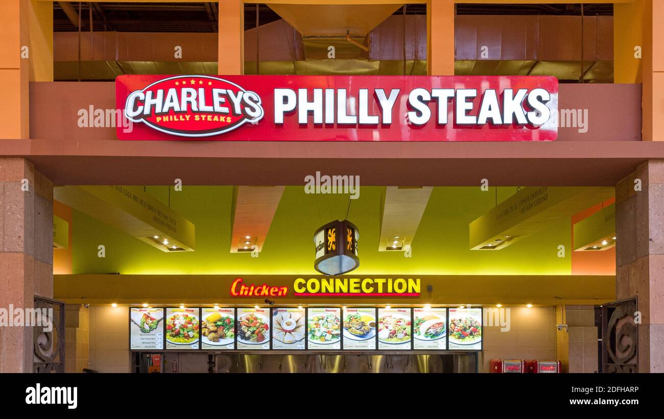 Cartello business per Philly Steaks Foto Stock