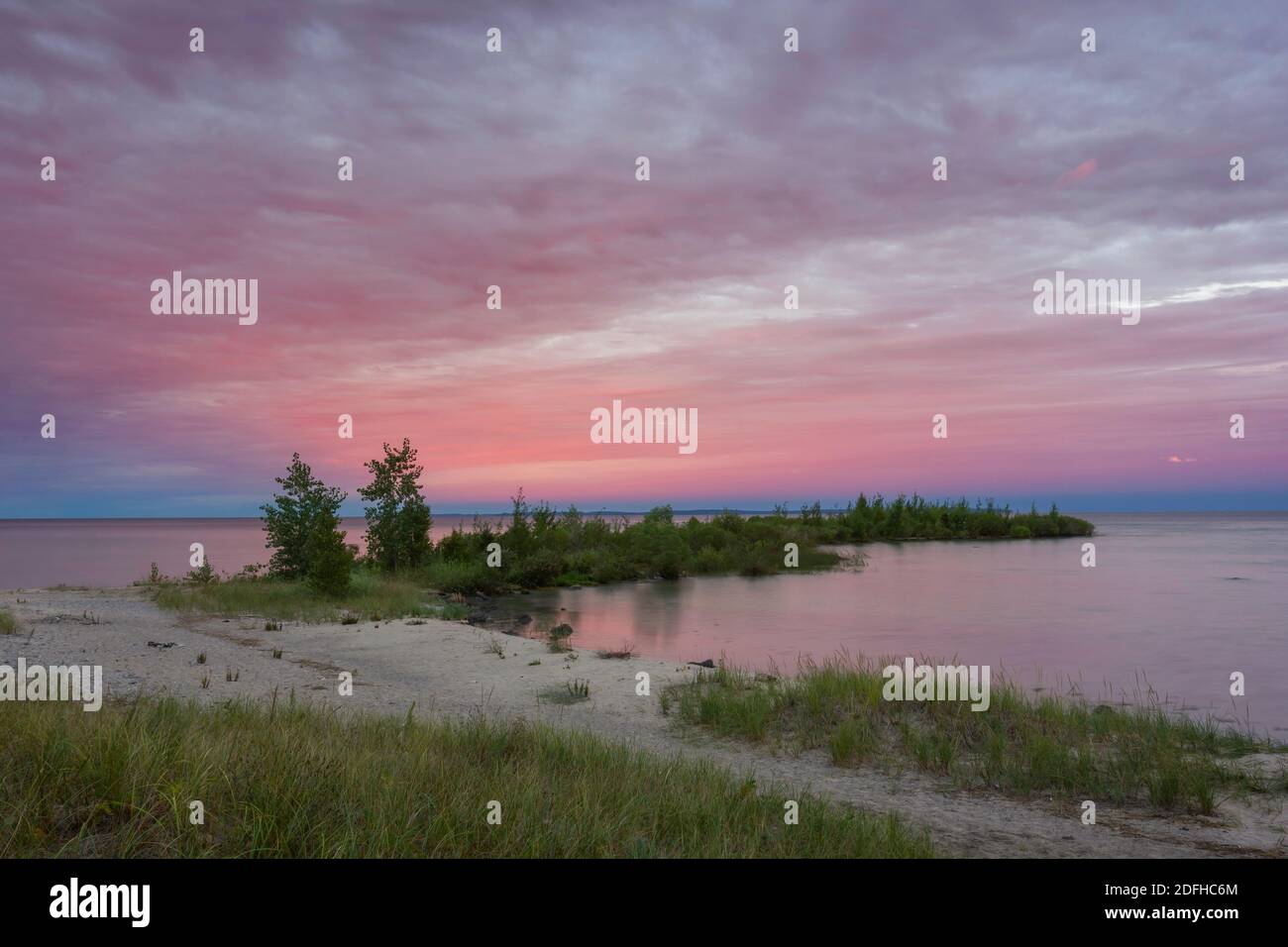 Shore of Lake Michigan, Leelanau Peninsula, Michigan, Stati Uniti Foto Stock