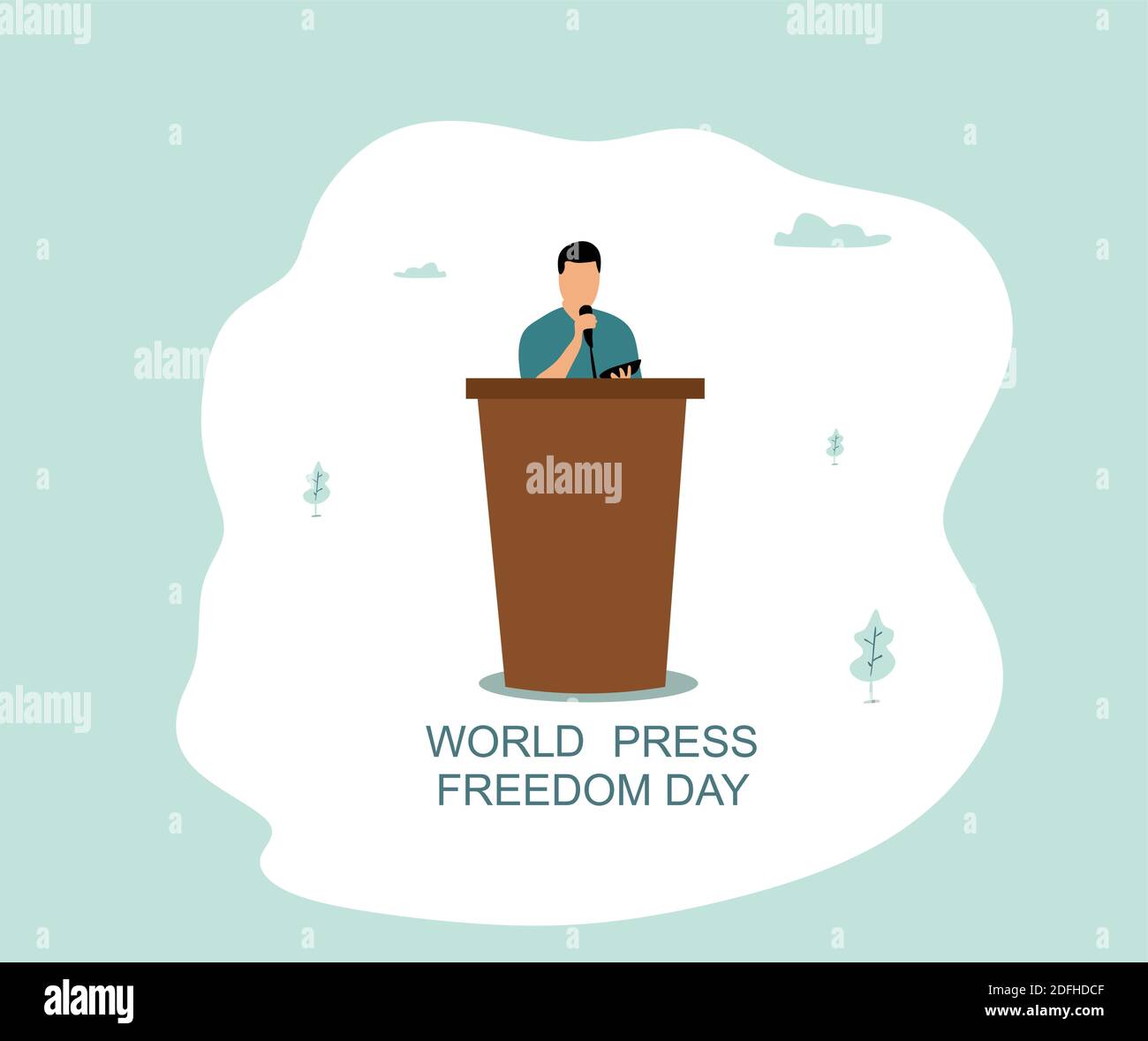 Giornata mondiale della libertà di stampa Illustrazione Vettoriale