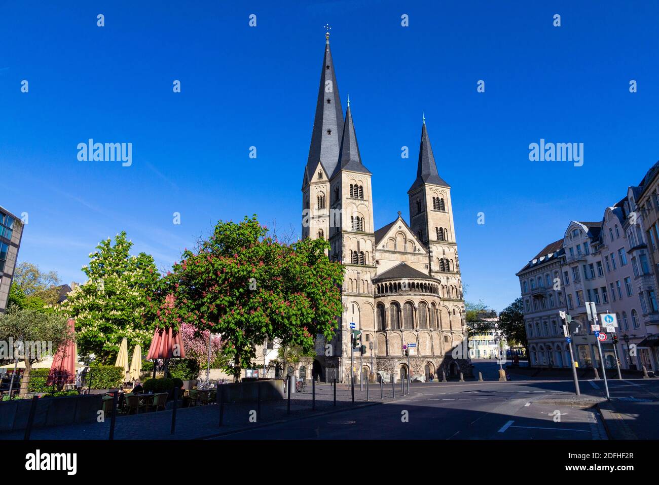 Bonn Minster è una chiesa cattolica di Bonn, in Germania. Foto Stock