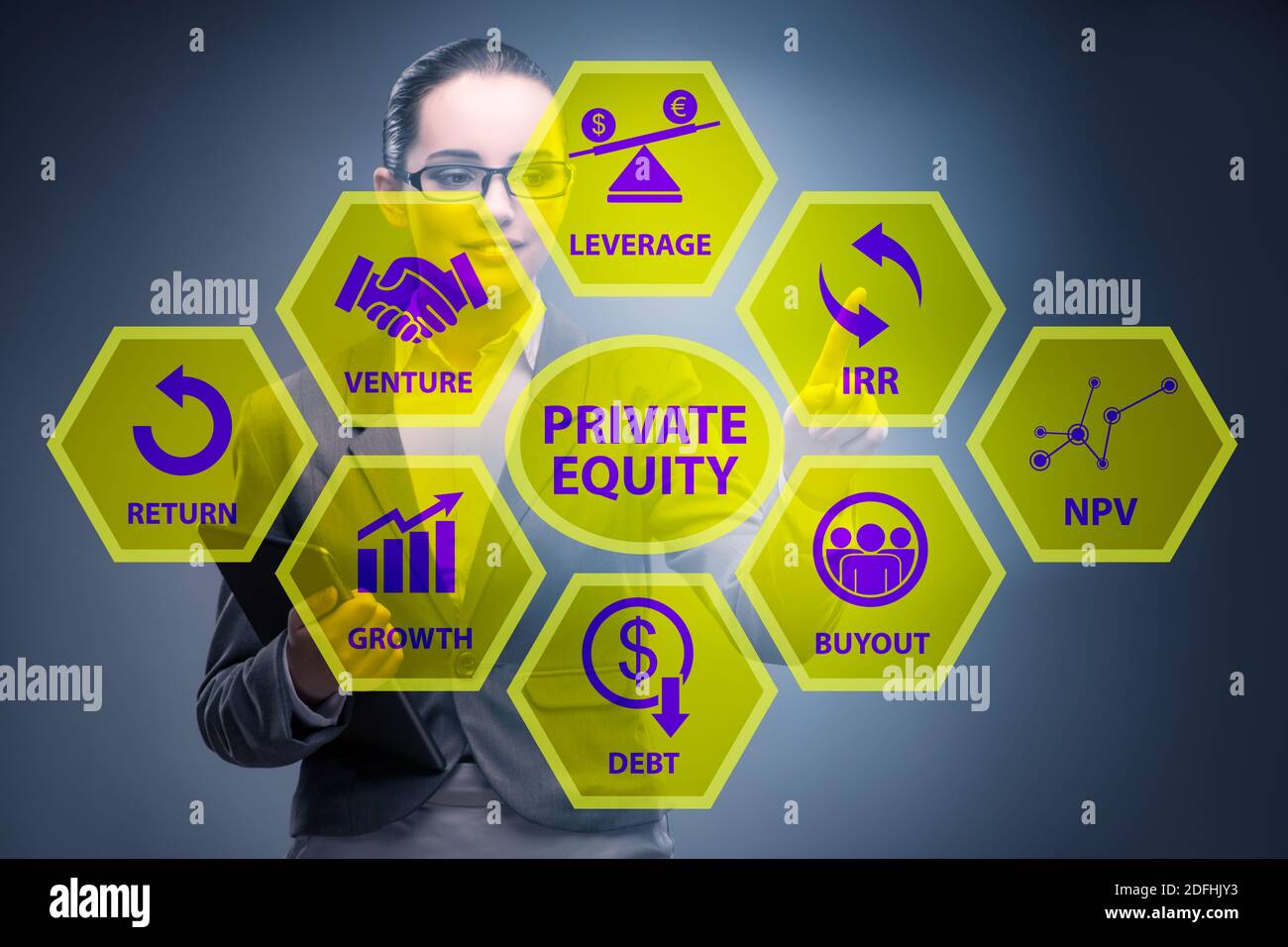 Investimento di private equity come concetto di business Foto Stock