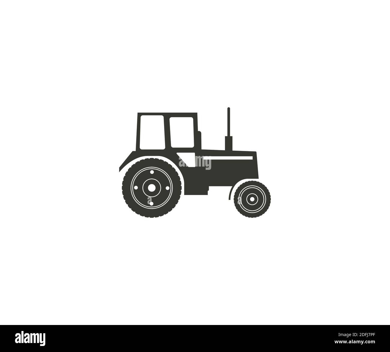 Illustrazione vettoriale. Icona della macchina del trattore Illustrazione Vettoriale