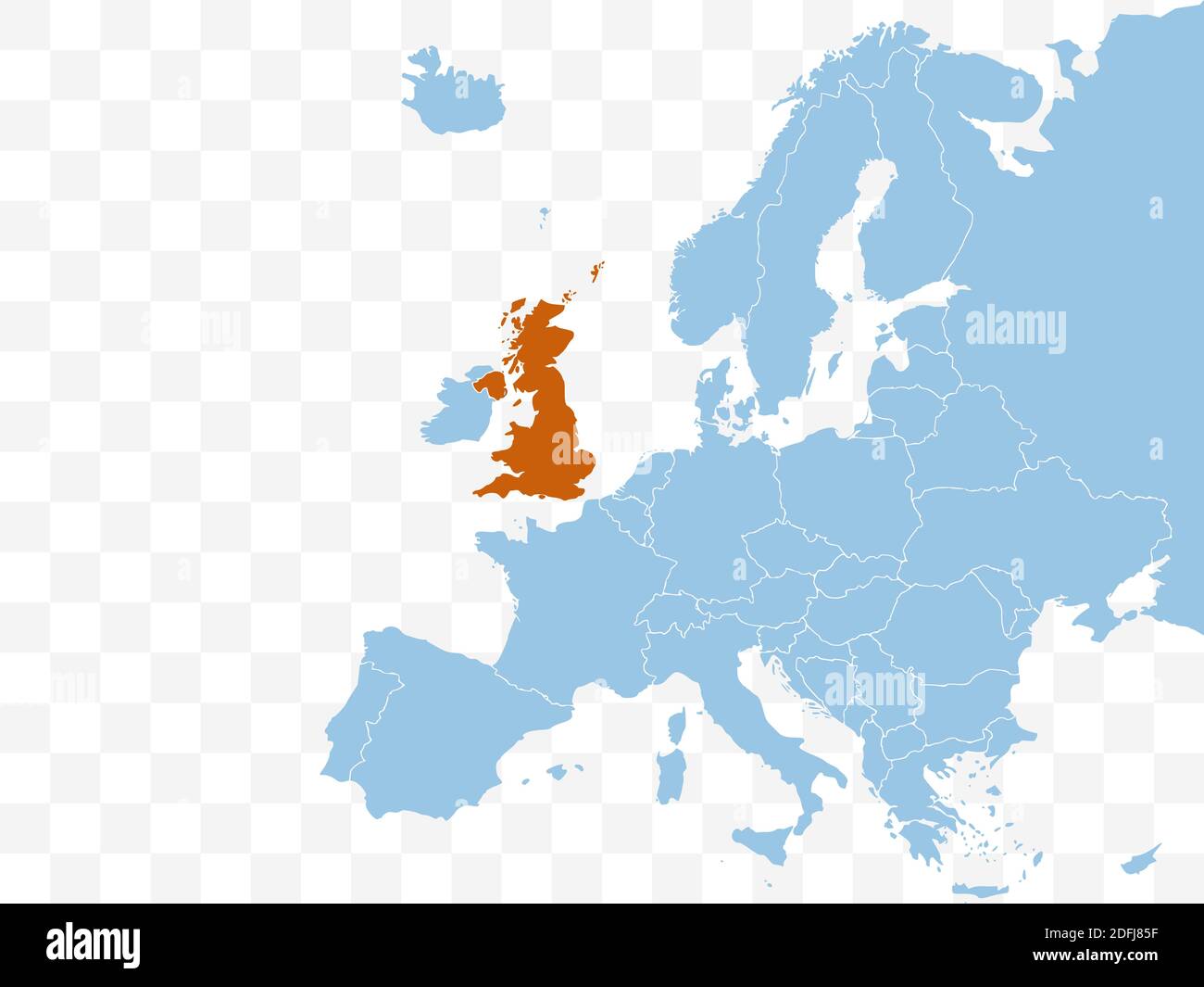 Su vettore mappa Europa. Illustrazione vettoriale. Illustrazione Vettoriale