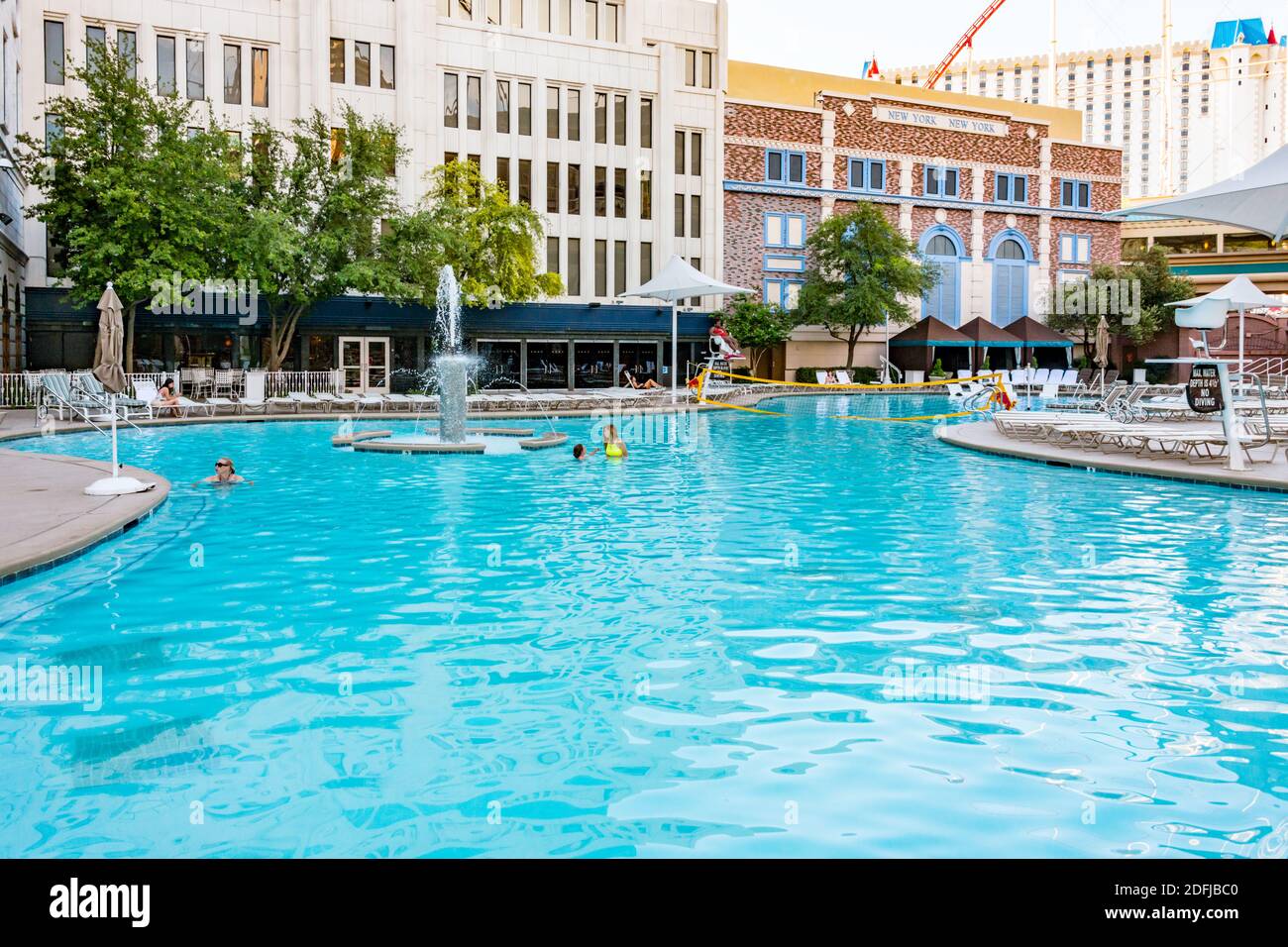 Las Vegas, Nevada, New York, New York, Resort piscina Foto Stock