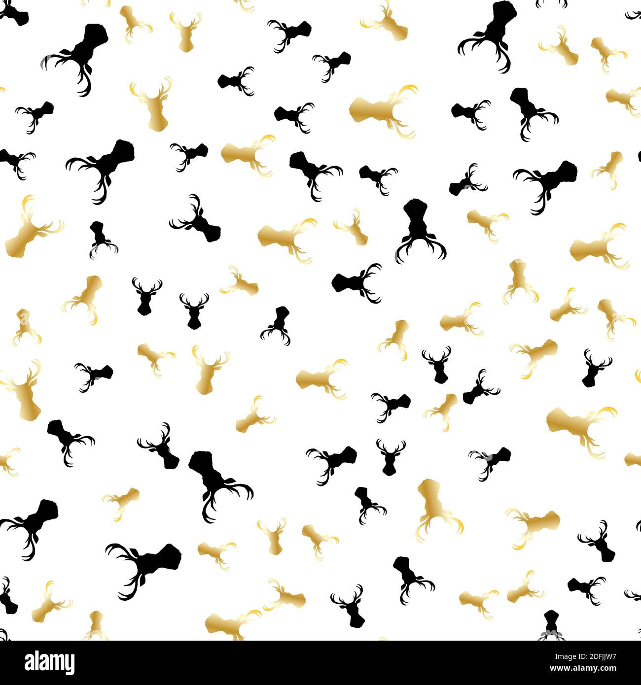 Allegro motivo astratto natalizio con albero di natale, cervo e croce. Illustrazione vettoriale. Illustrazione Vettoriale