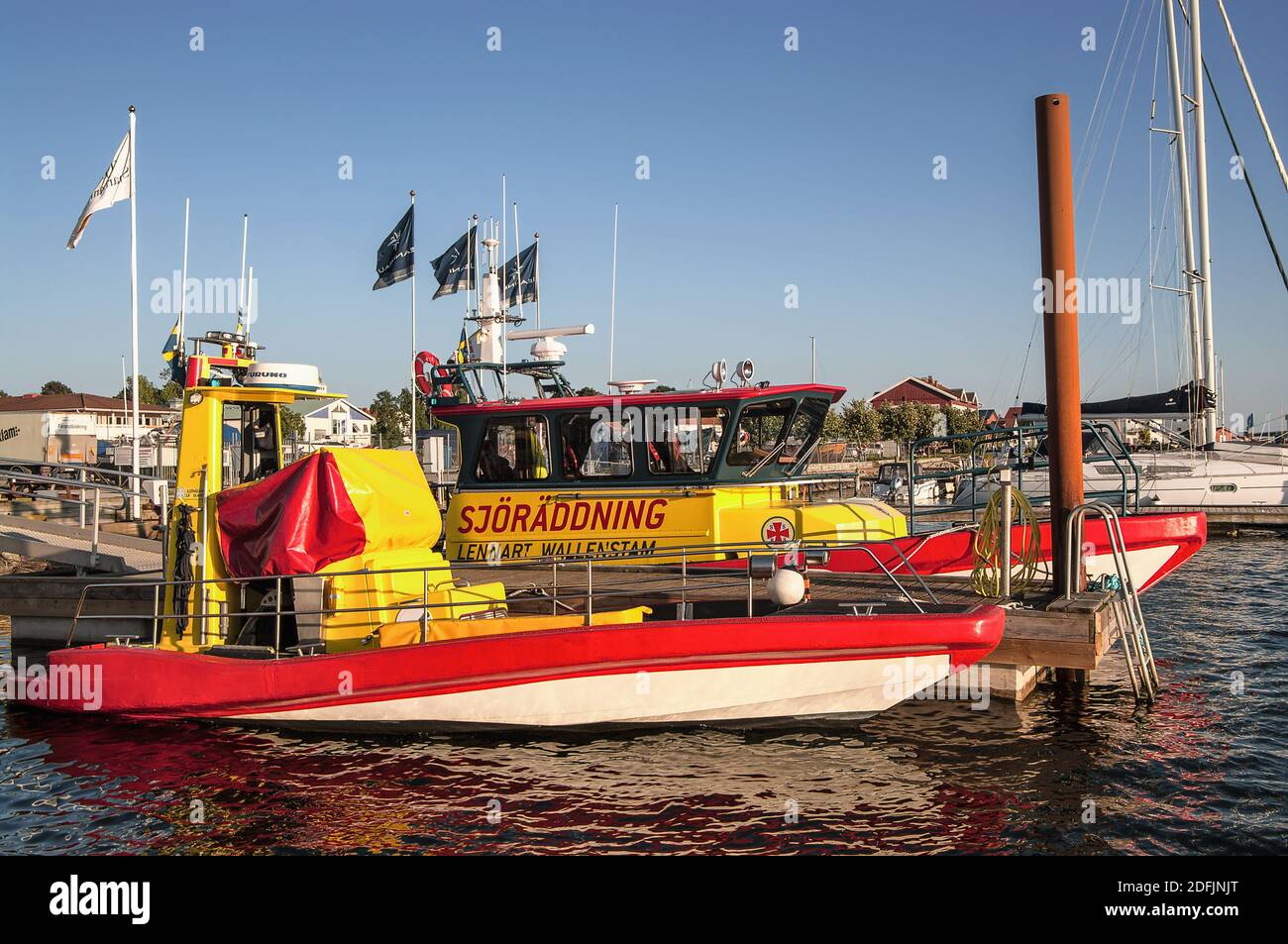 Imbarcazione di salvataggio a Stenungsund, Svezia Foto Stock