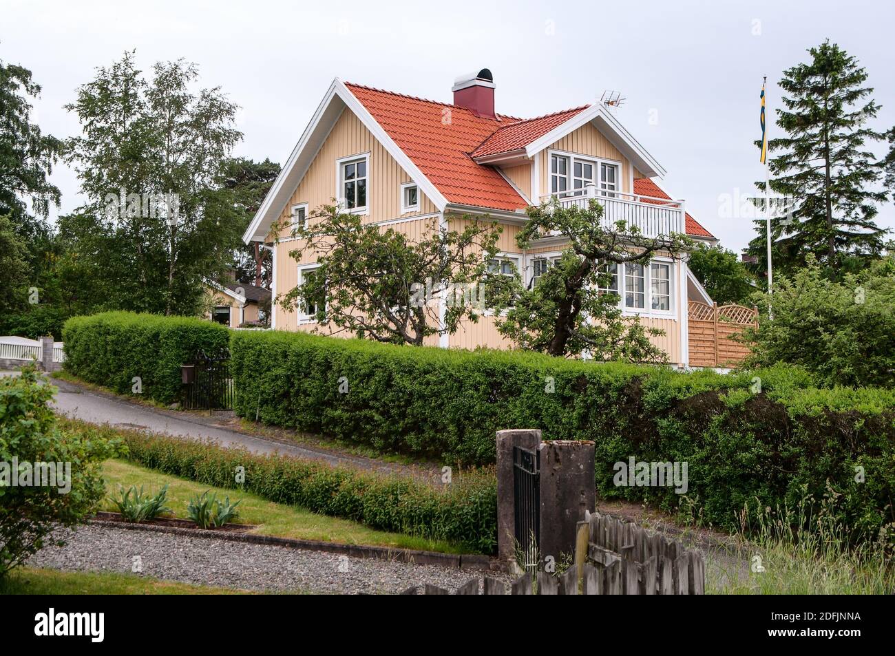 Paesaggio urbano svedese, Stenungsund, Vastra Gotaland County Foto Stock