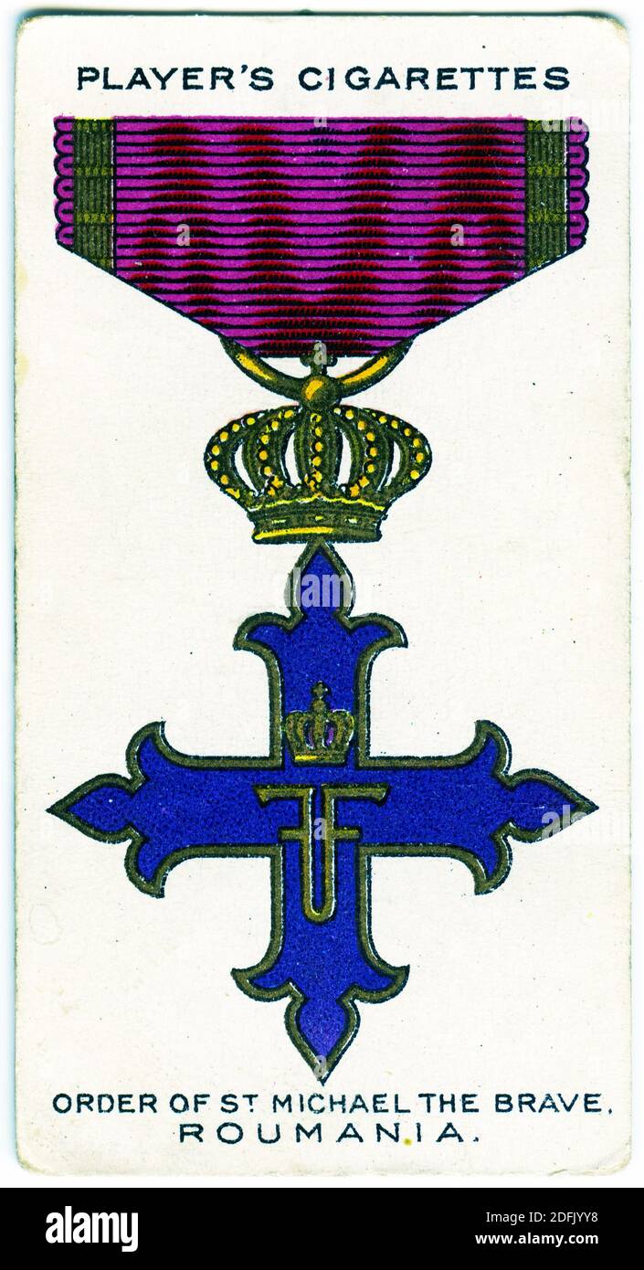 Sigaretta dell'ordine di San Michele il Brave, Roumania Foto Stock