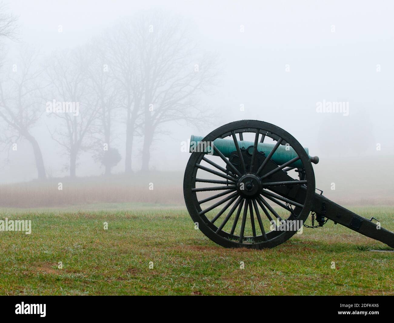 Cannoni a Manassas National Battlefield, Virginia. Foto Stock