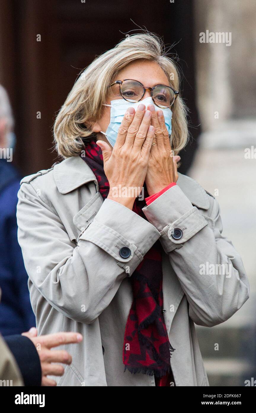 Valerie Pecresse ai funerali dell'autore francese Denis Tillinac nella chiesa di Saint-Francois-Xavier il 02 ottobre 2020 a Parigi, Francia. Foto di Nasser Berzane/ABACAPRESS.COM Foto Stock