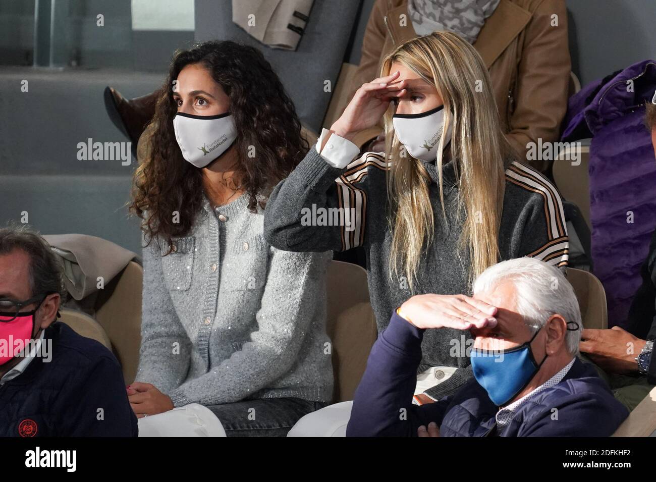 La sorella di Rafael Nadal, María Isabel Nadal, frequenta il tennis Open allo stadio Roland Garros il 11 ottobre 2020 a Parigi, Francia. Foto di Laurent Zabulon/ABACAPRESS.COM Foto Stock