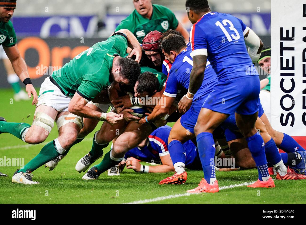 Cian Healy (IRL) ha fatto una prova durante il torneo Rugby 6 Nations,  Francia contro Irlanda (