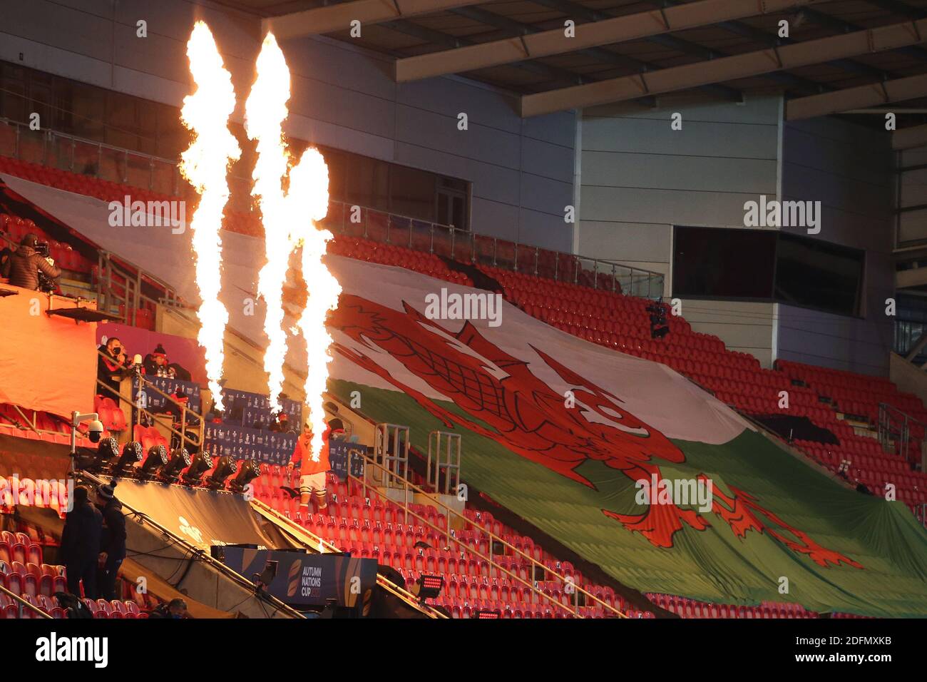 Llanelli, Regno Unito. 05 dicembre 2020. Una vista generale. Autumn Nations Cup rugby match, Galles / Italia al Parc Y Scarlets di Llanelli, Galles del Sud sabato 5 dicembre 2020. Questa immagine può essere utilizzata solo per scopi editoriali. Solo per uso editoriale, foto di Andrew Orchard/Andrew Orchard sports photography/Alamy Live news Credit: Andrew Orchard sports photography/Alamy Live News Foto Stock