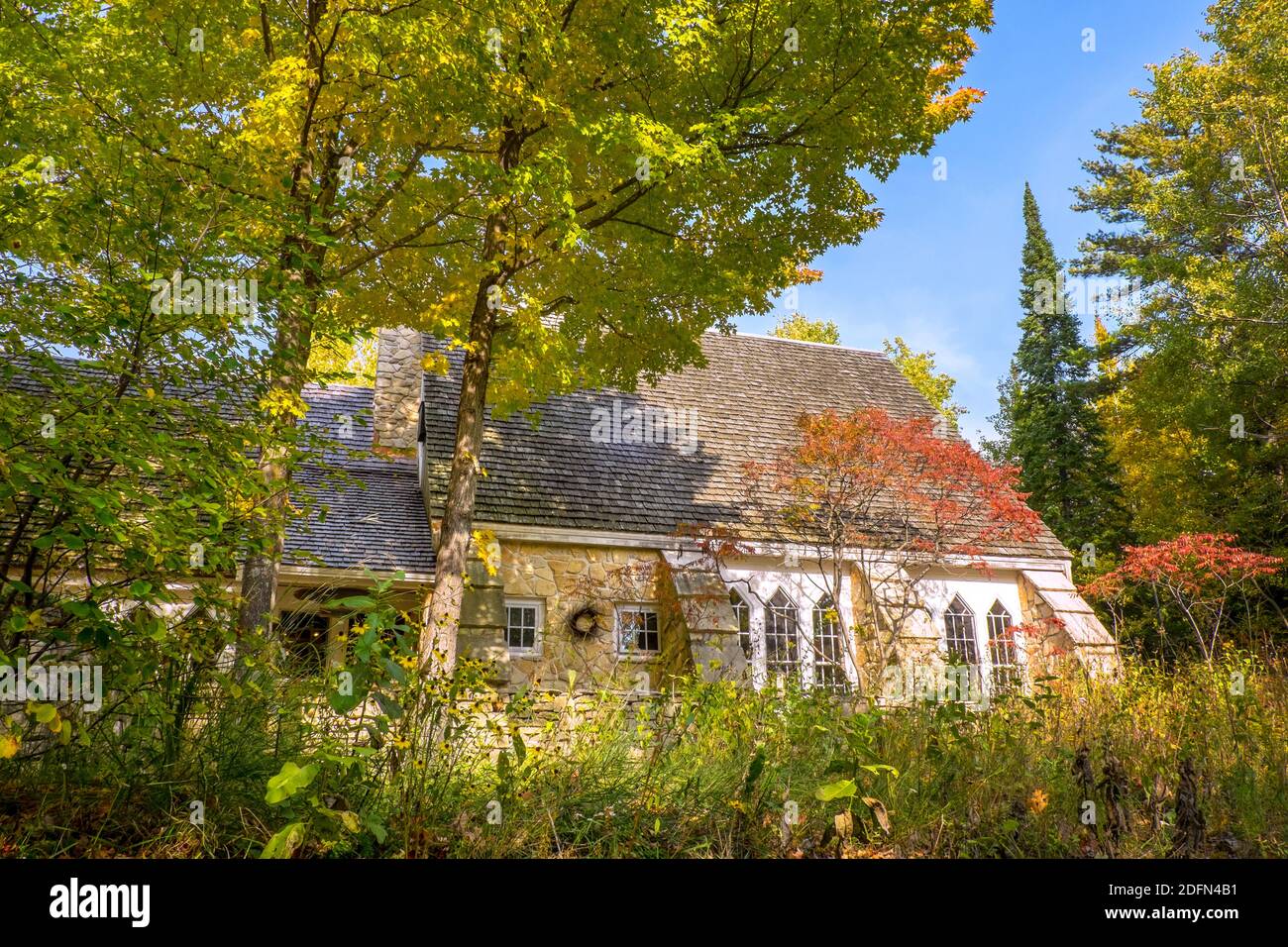 Clearing Folk School, Door County, Wisconsin, USA, in autunno Foto Stock