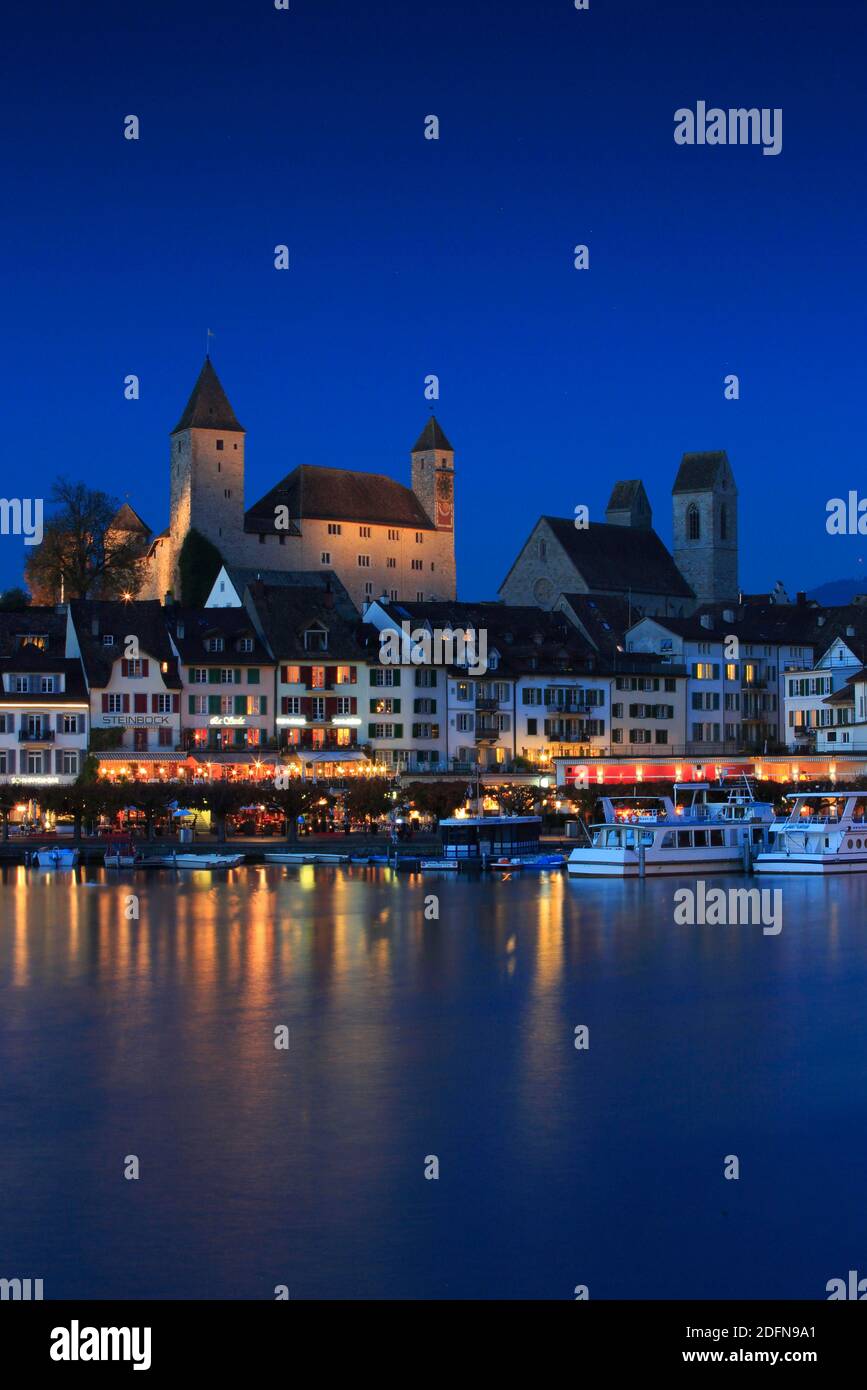 Castello di Rapperswil, Lago di Zurigo, Rapperswil, Svizzera Foto Stock