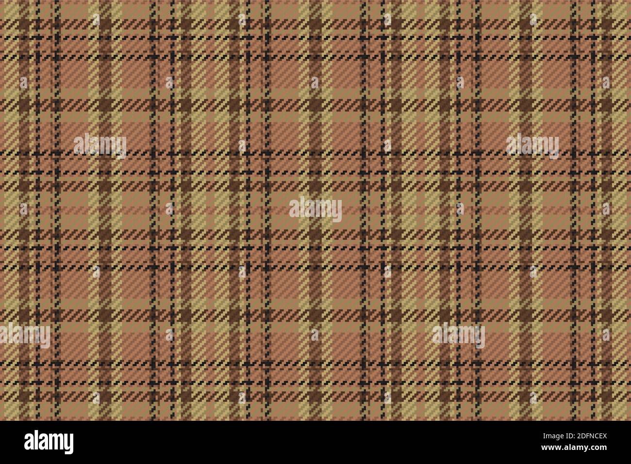 Motivo senza cuciture di motivo scozzese tartan plaid. Sfondo ripetibile con texture del tessuto di controllo. Sfondo vettoriale piatto di stampa tessile a strisce. Illustrazione Vettoriale