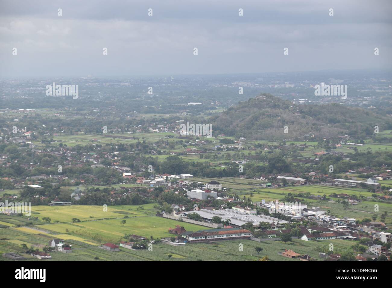 Vista di Yogyakarta dall'alto Foto Stock