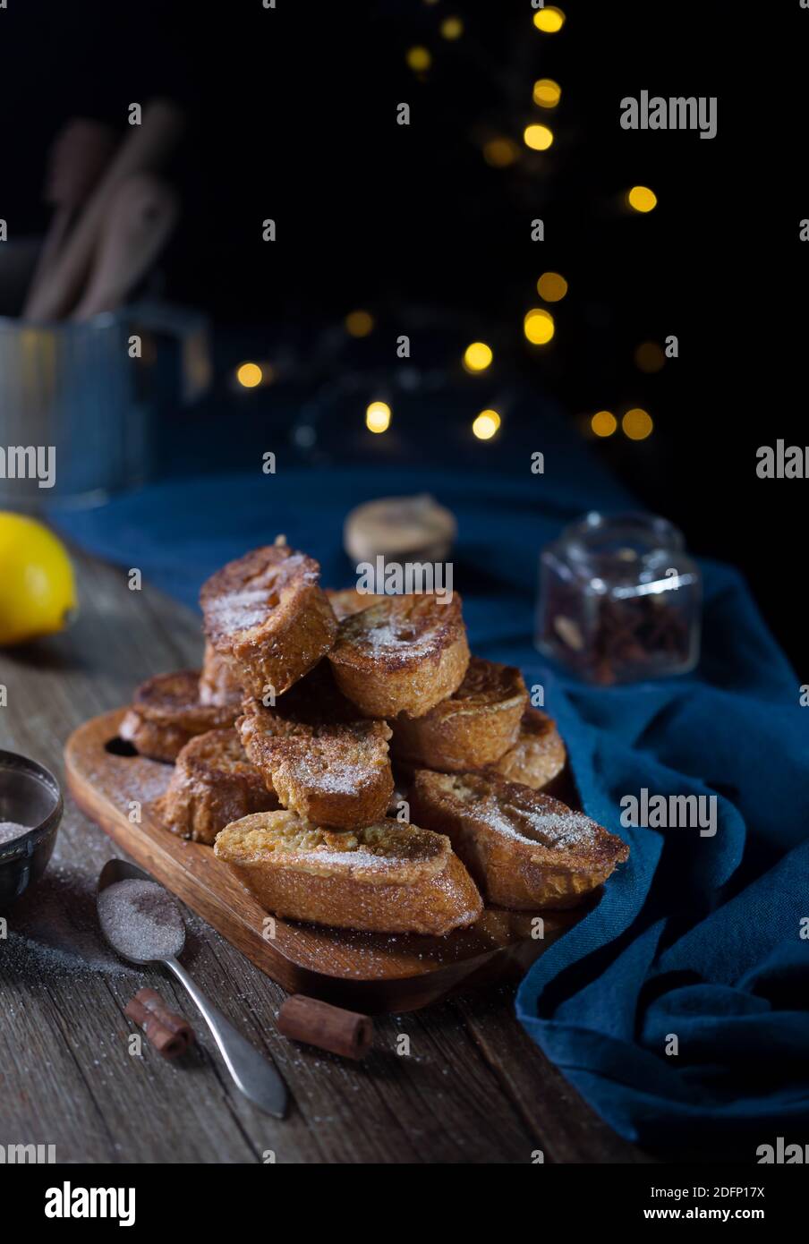 Torrijas spagnole tradizionali o toast alla francese. Dessert per Natale o Pascua Foto Stock