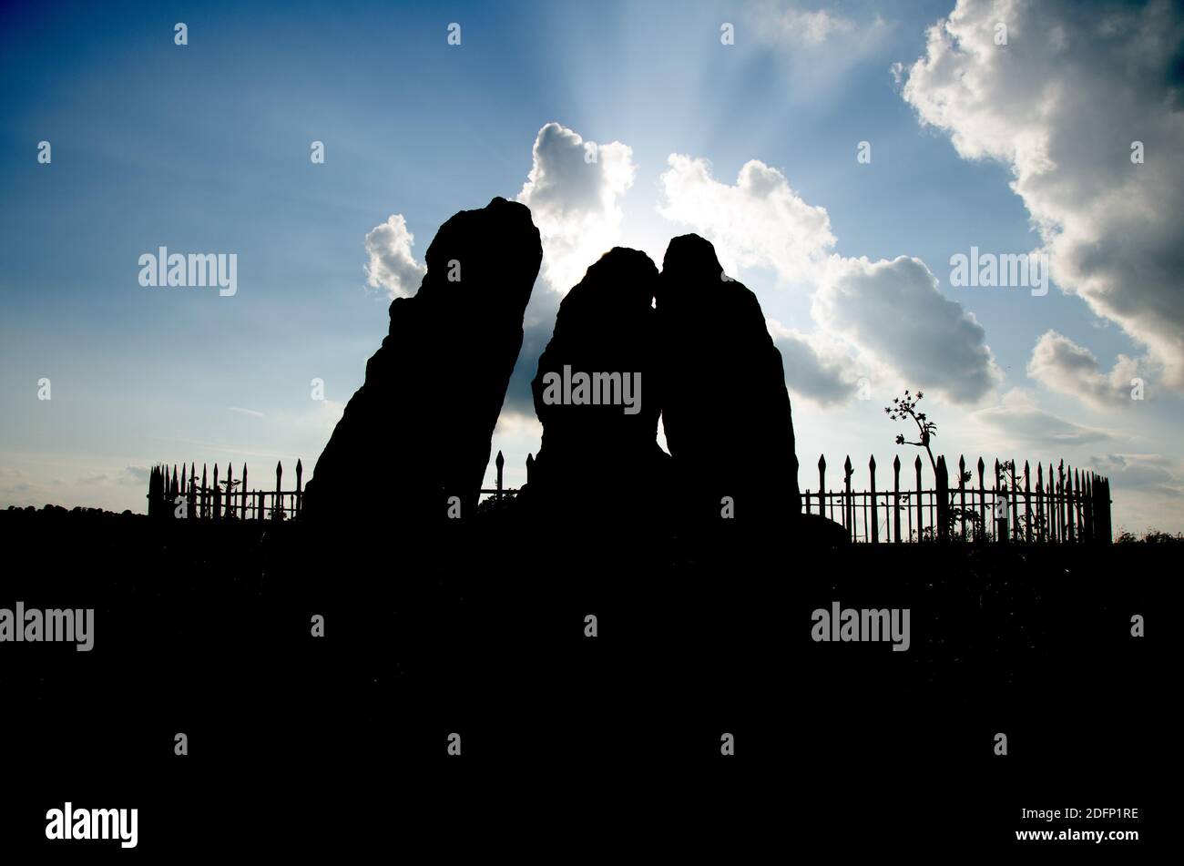 Rollright Stone Circle, Oxfordshire Foto Stock