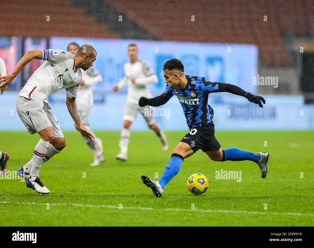 Lautaro Martinez del FC Internazionale durante la Serie A 2020/21 Partita di calcio tra FC Internazionale e Bologna FC al / LM Foto Stock