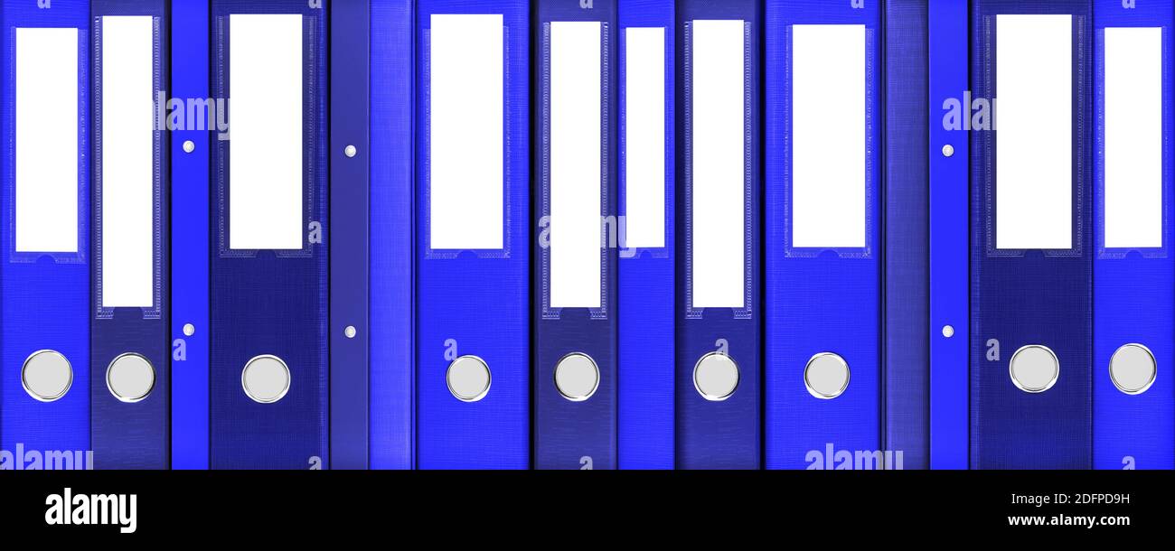 Bluel sfondo di varie cartelle di file Foto Stock