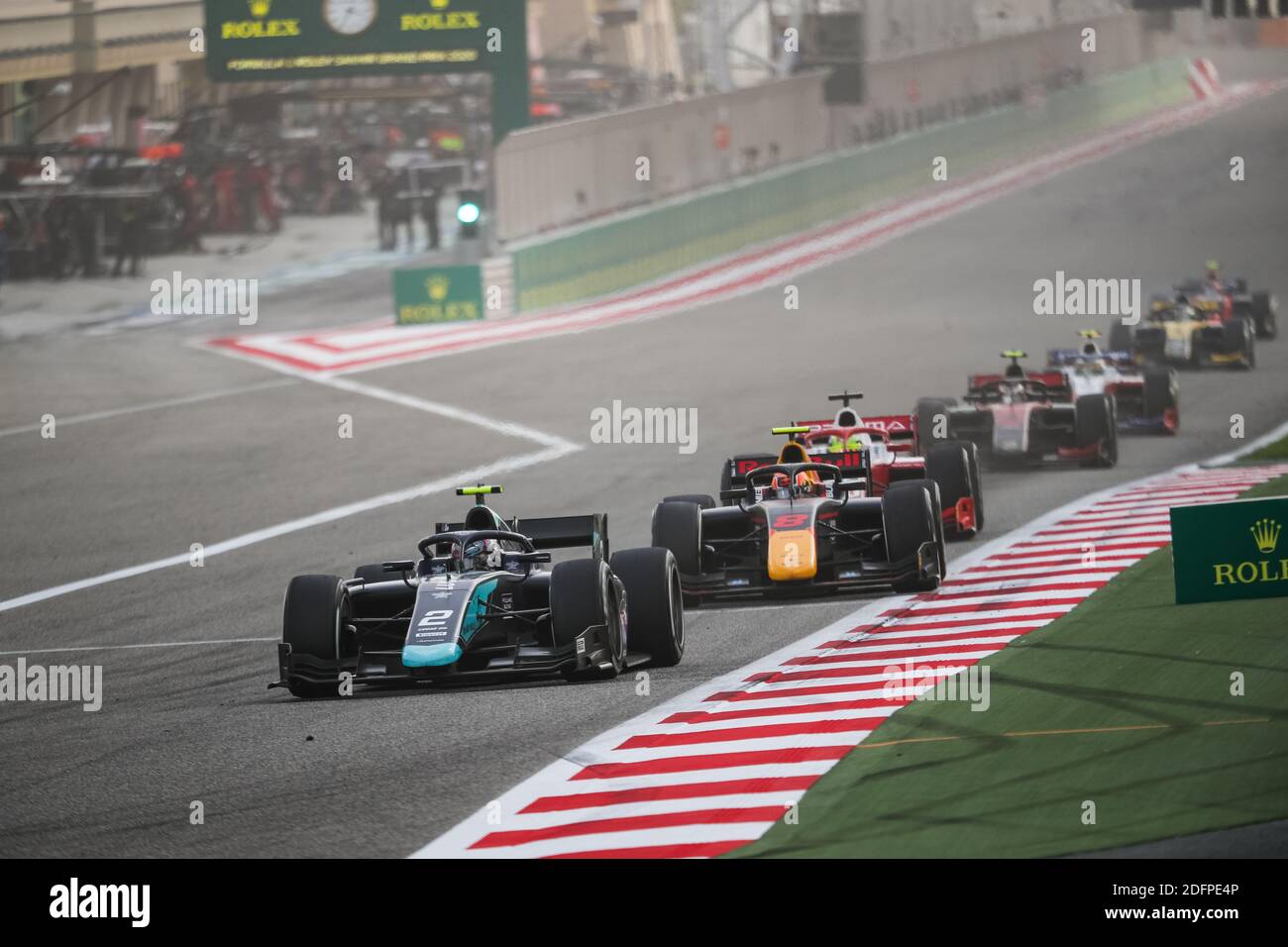 02 Ticktum Daniel (gbr), dighe, Dallara F2 2018, in azione durante il 12° round del Campionato FIA Formula 2 2020 dal 4 al 6 dicembre 2020 sul circuito Internazionale del Bahrain, a Sakhir, Bahrain - Foto Antonin Vincent / DPPI / LM Foto Stock