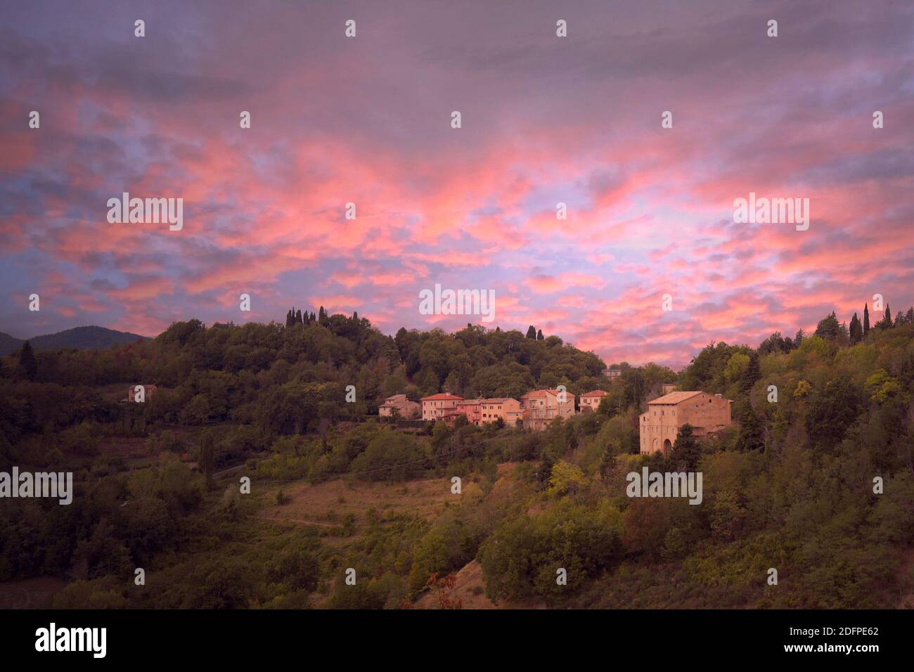 Urbino al tramonto Foto Stock