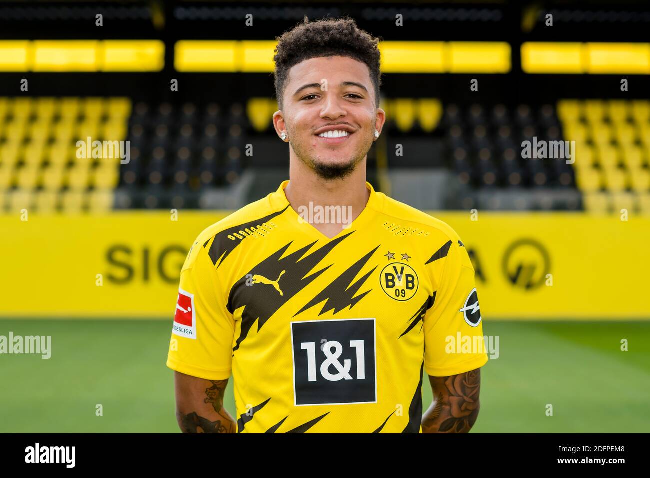 Presentazione del team Borussia Dortmund (BVB), Bundesliga tedesca, stagione 2020/21 - Jadon Sancho Foto Stock